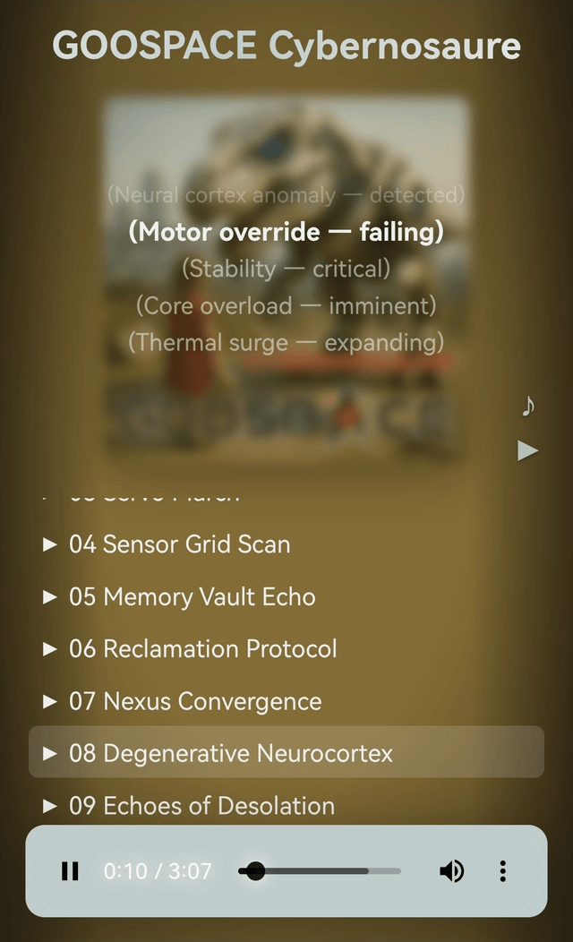 Album NFC GOOSPACE | Cybernosaure